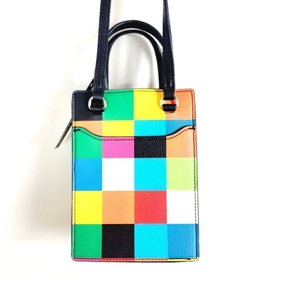 Karl Lagerfield Colorblock Top Handle Crossbody Multi Colored Bag NWT - Picture 3 of 10
